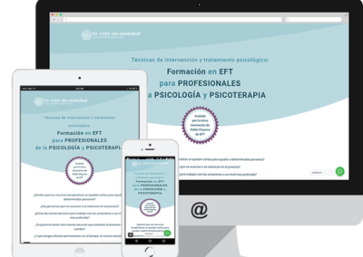 Tu Vida Sin Ansiedad. Landing Formación en EFT